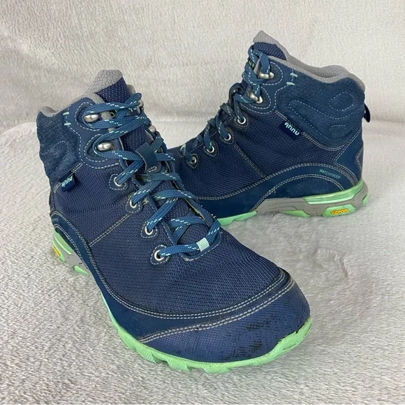 Ahnu X Teva Sugarpine II Women's Mid Hiking Boot 9 Blue Waterproof Air Vibram - Picture 3 of 10
